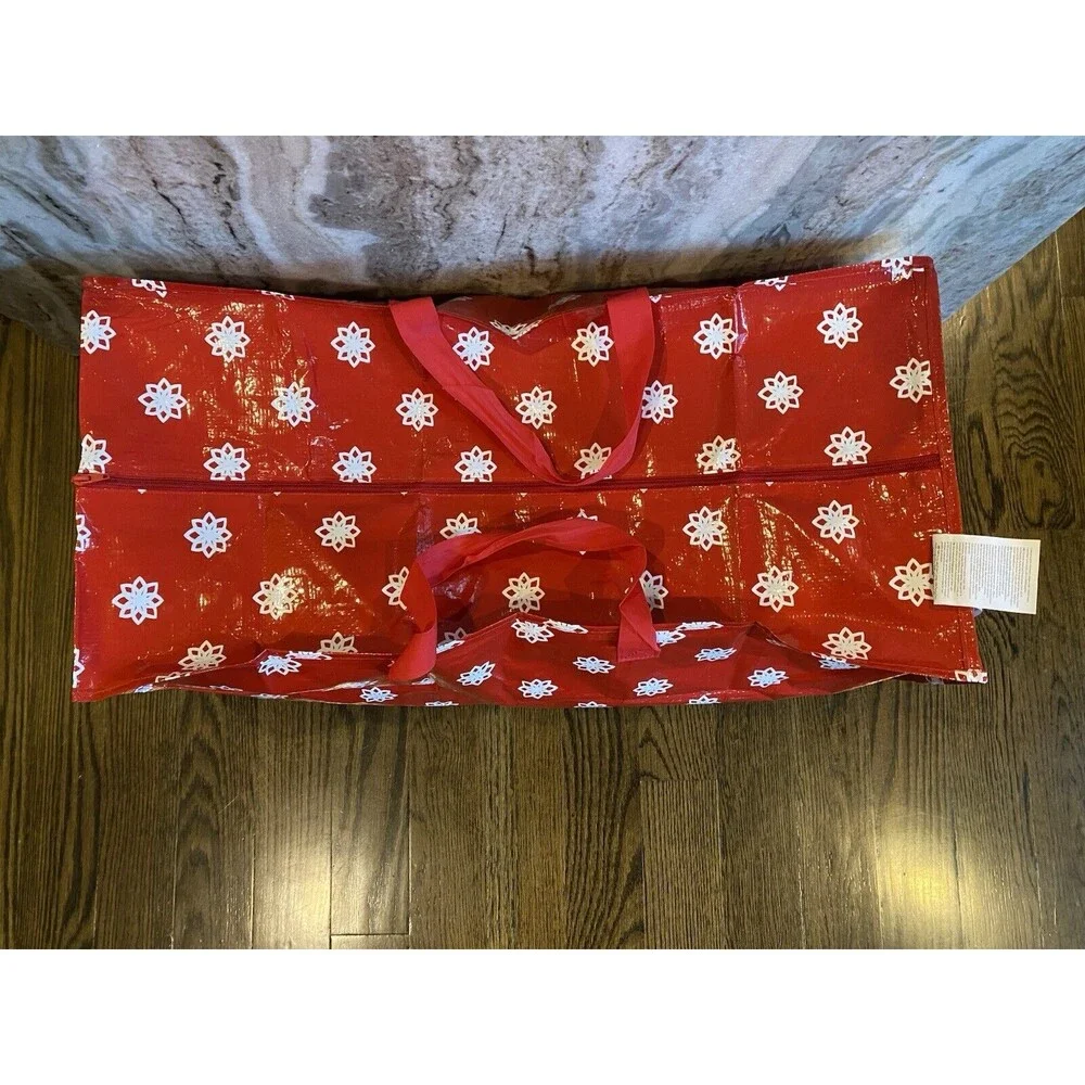 Ikea Bag Tote Vinterfint 2024 Red Large Storage Zipper New 405.776.98 Fast Ship - Picture 4 of 5